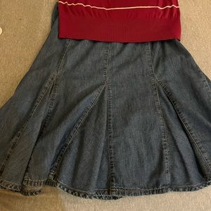 Chaps denim skirt